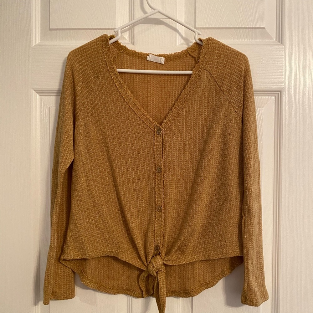 3 for $25 Yellow Button & Tie Up Thermal